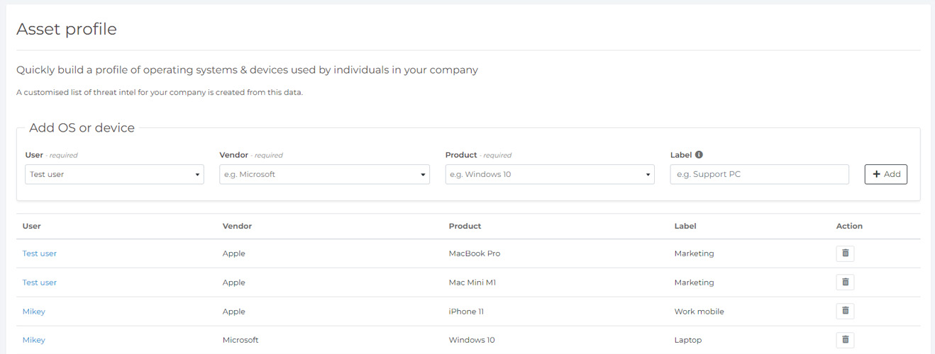 Assign assets to users Assign assets to users