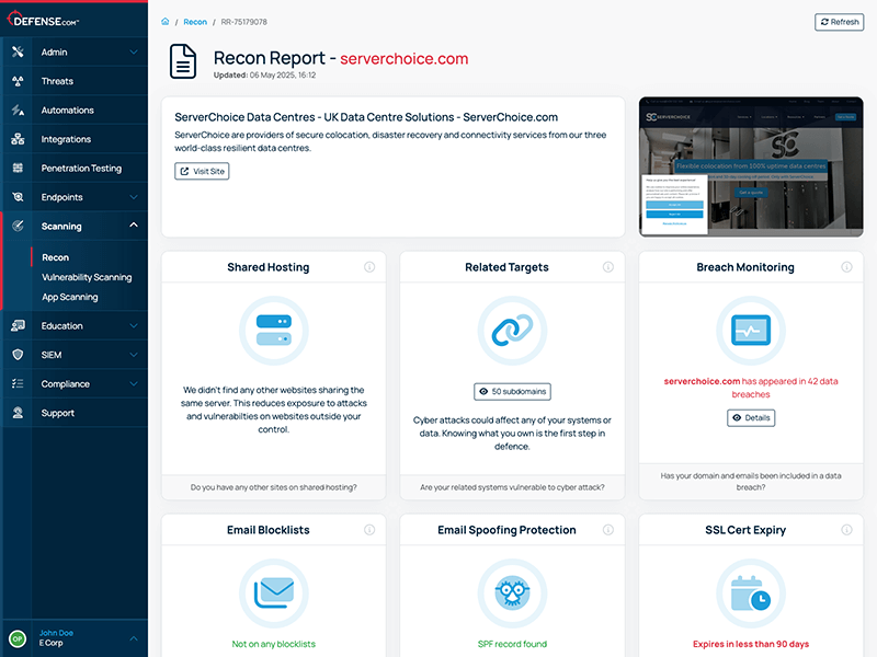 Threat Recon – see your business through the eyes of a hacker