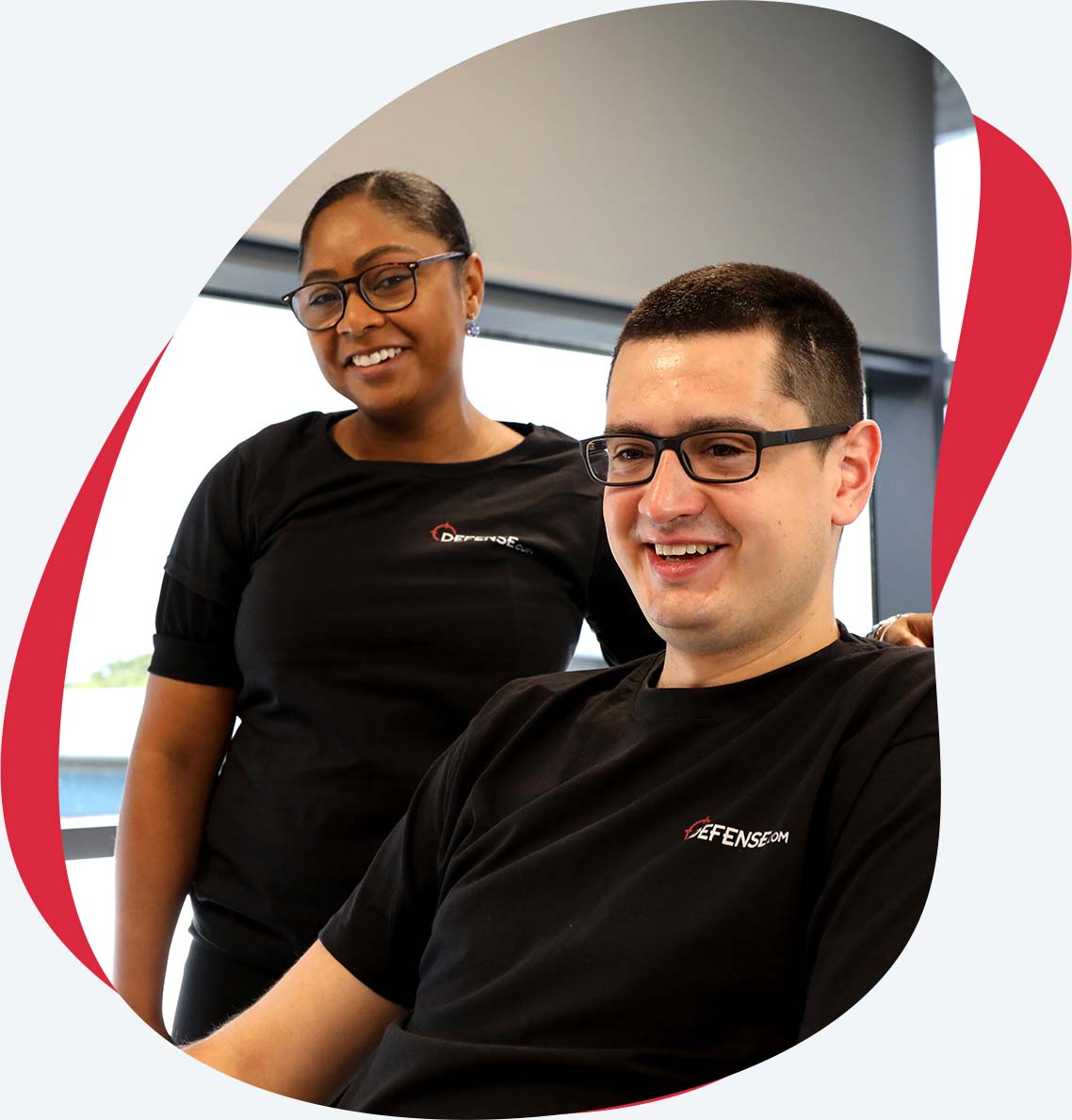 Photo of our employees smiling Photo of our employees smiling